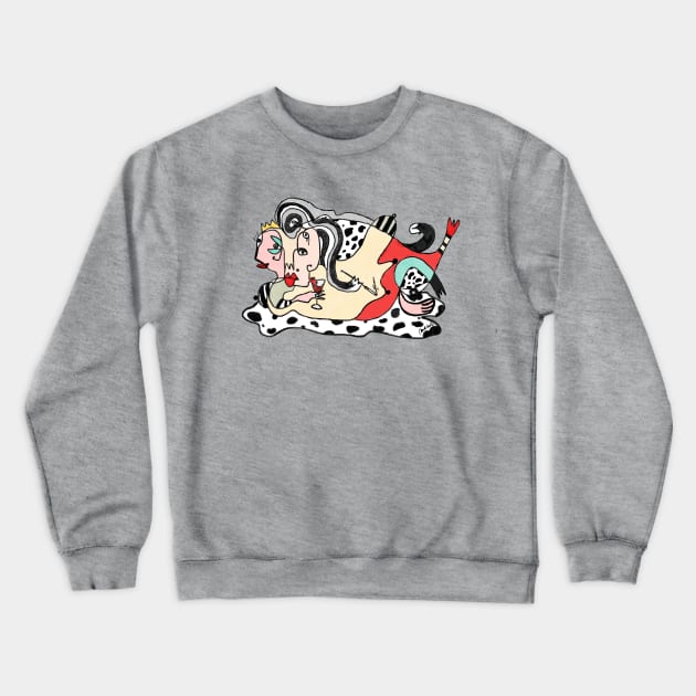 Cruella Crewneck Sweatshirt by Elisabeth Sandikci